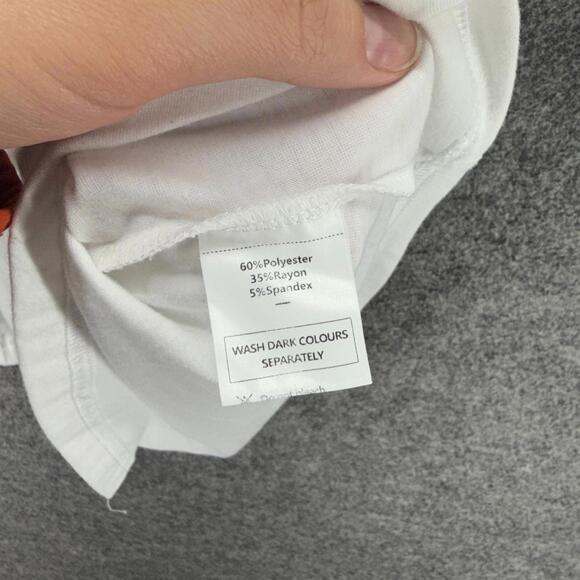 Dfeefan Blouse Women M Medium White Short Sleeve Pleated Rayon Casual Solid - Picture 4 of 7